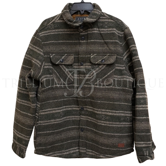 BUNDLE 2 JACHS Wool Blend Heavyweight Shirt Jackets Pile Fleece Lining M & L NWT - Picture 3 of 7